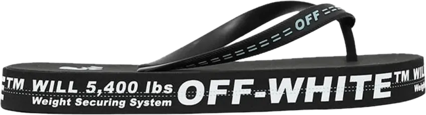 Off-White Industrial Flip Flops &#039;Weight Securing System - Black&#039;