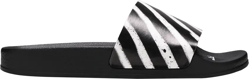  Off-White Industrial Sliders &#039;Diagonal Stripe - Black White&#039;