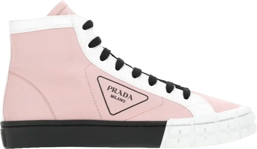  Prada Gabardine Wheel High &#039;Pink White&#039;