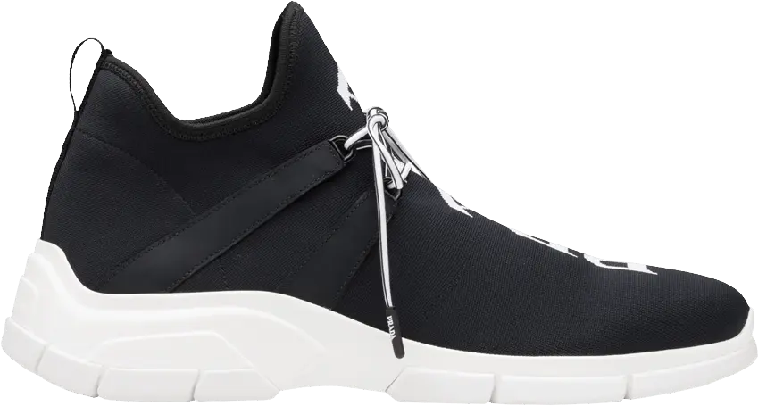  Prada Knit Fabric Sneaker &#039;Black White&#039;
