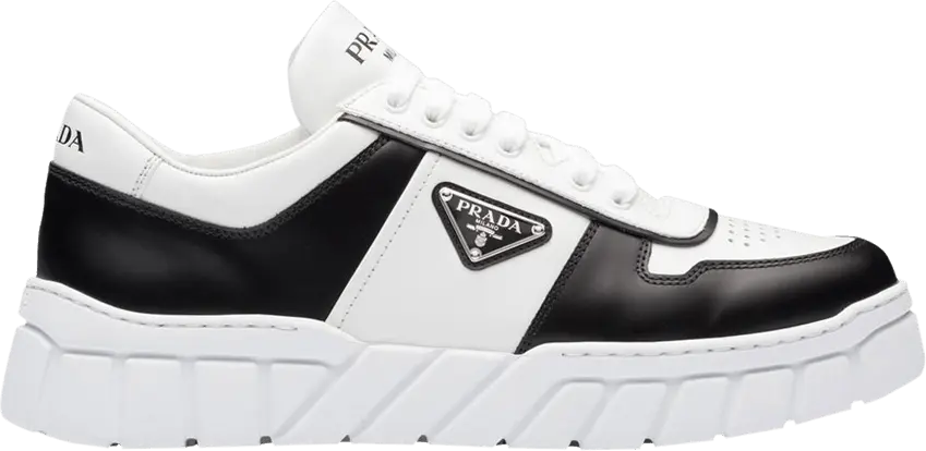  Prada Leather Sneakers &#039;White Black&#039;