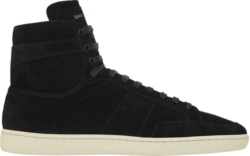  Saint Laurent Signature Court Classic SL/10H High Top Sneaker &#039;Black Suede&#039;