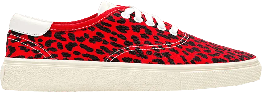  Saint Laurent Skate Lace-Up Sneaker &#039;Red Canvas Babycat&#039;