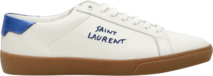  Saint Laurent SL-06 Court Leather &#039;White Blue&#039;