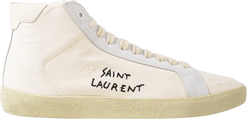  Saint Laurent SL-06 High Canvas &#039;Cream&#039;