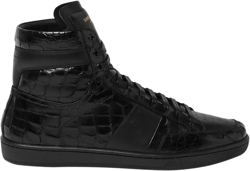  Saint Laurent SL-10 High &#039;Black Crocodile Print&#039;