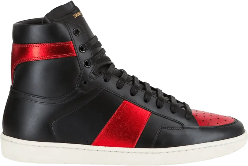  Saint Laurent SL-10 High &#039;Black Metallic Red&#039;