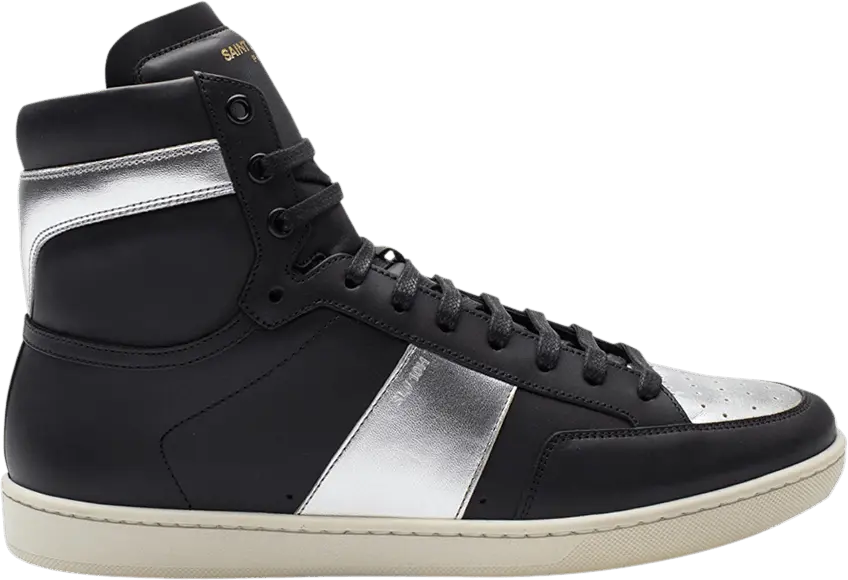 Saint Laurent SL-10 High &#039;Black Silver&#039;