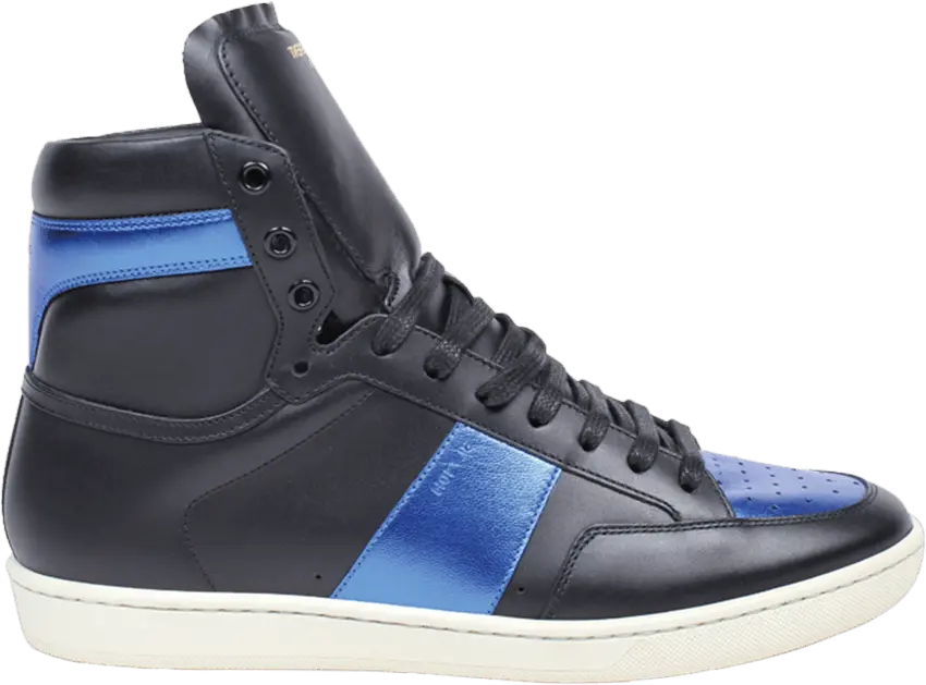  Saint Laurent SL-10 High Top &#039;Black Metallic Blue&#039;