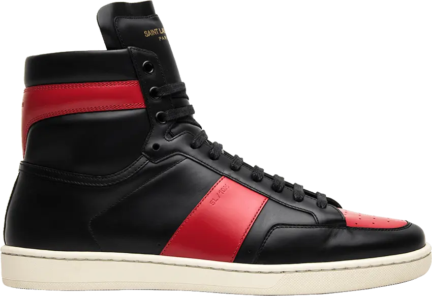  Saint Laurent SL-10 High Top Sneaker &#039;Red&#039;