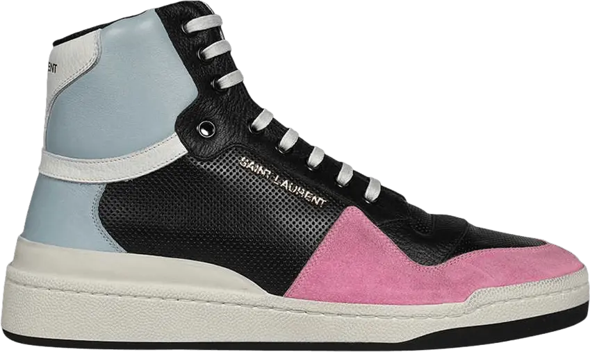  Saint Laurent SL-24 Mid &#039;Black Pink Blue&#039;