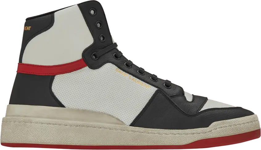  Saint Laurent SL-24 Mid &#039;Optic White Black&#039;