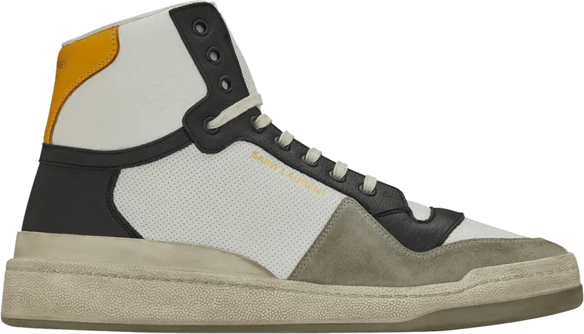  Saint Laurent SL-24 Mid &#039;White Yellow&#039;