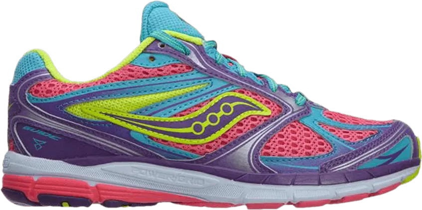  Saucony Guide Big Kids &#039;Pink Purple Blue&#039;