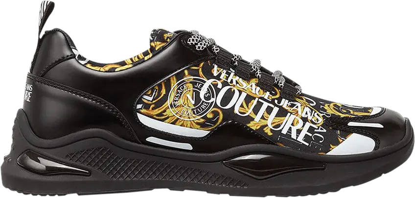  Versace Jeans Levion Sneaker &#039;Baroque Print - Black Gold&#039;