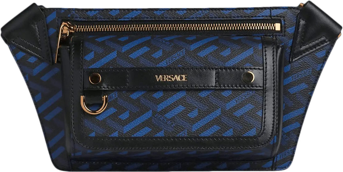  Versace La Greca Signature Belt Bag &#039;Blue&#039;