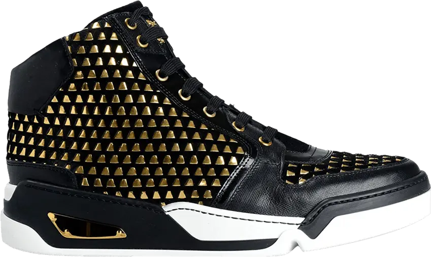 Versace Medusa Leather High &#039;Black Studded&#039;