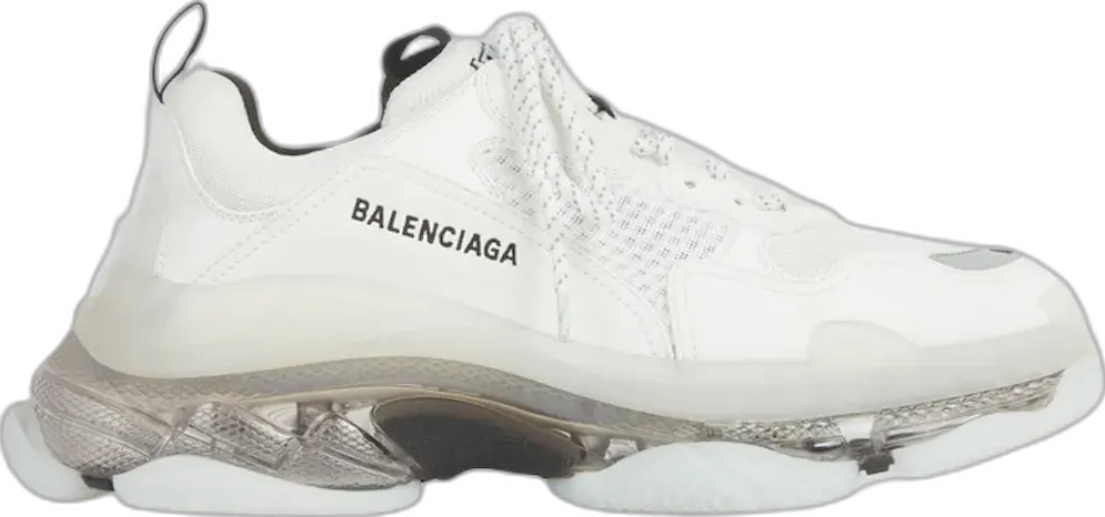  Balenciaga Blalenciaga Triple S Clear Sole White Grey