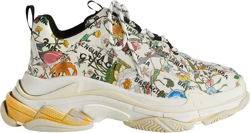  Gucci x Balenciaga Triple S Sneaker &#039;The Hacker Project - Floral&#039;