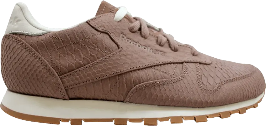  Reebok Classic Leather Clean Exotics Taupe/Chalk (Women&#039;s)