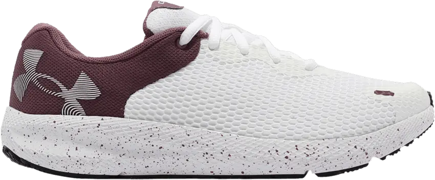  Under Armour Wmns Charged Pursuit 2 Big Logo Speckled &#039;White Ash Plum&#039;