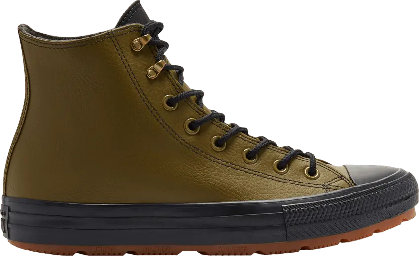  Converse Chuck Taylor All Star Winter Leather High &#039;Dark Moss&#039;