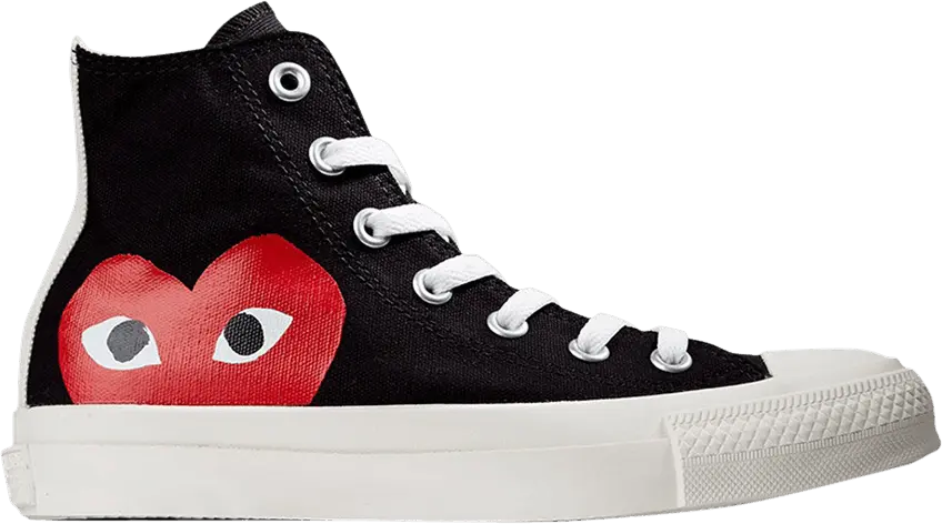  Converse Comme des Garçons Play x Chuck Taylor All Star High &#039;Black&#039;