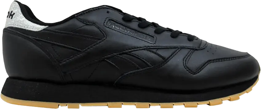  Reebok Classic Leather Met Diamond Shoes Black Gum (Women&#039;s)