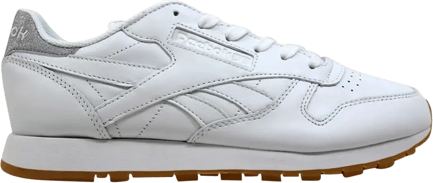  Reebok Classic Leather Metallic Diamond Sneakers White Gum (Women&#039;s)