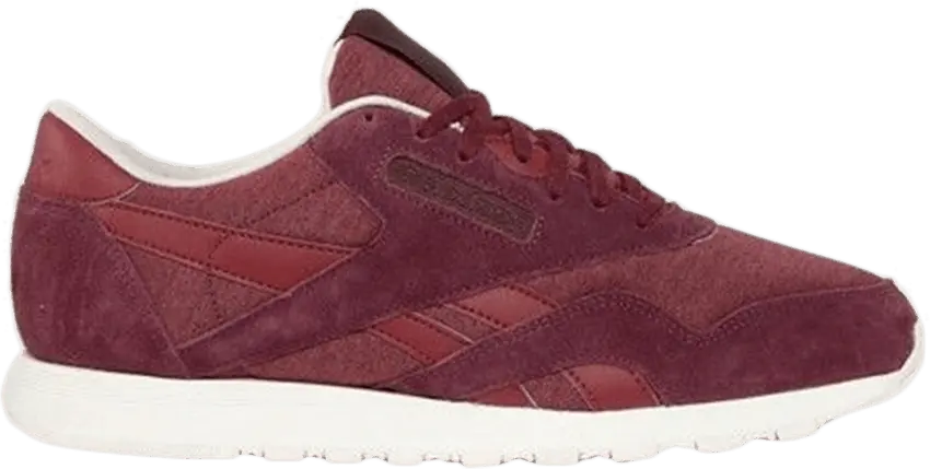  Reebok Classic Nylon J Merlot Maroon Sandstn