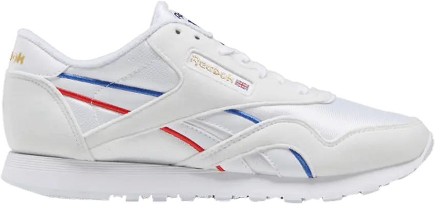  Reebok Classic Nylon White Radiant Red Blue (Women&#039;s)