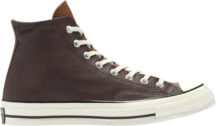 Converse Chuck Taylor All Star 70 Hi Leather Colorblock Dark Root Brown