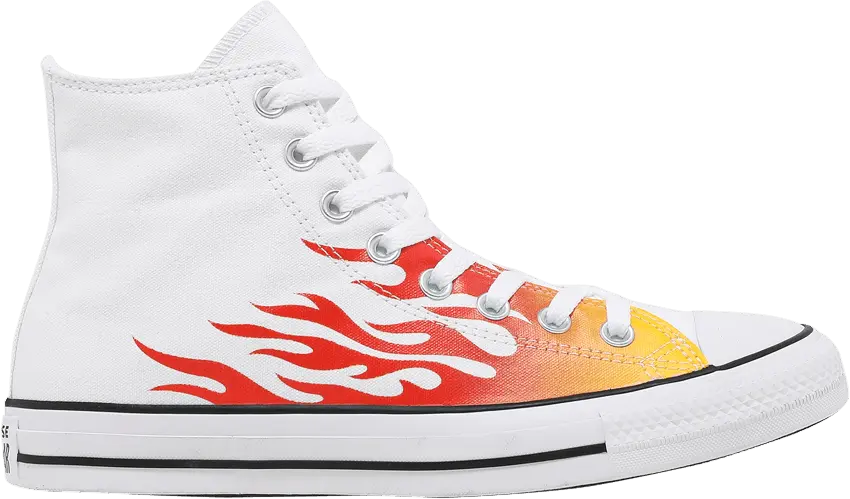  Converse Chuck Taylor All Star Hi Archive Print White Flame