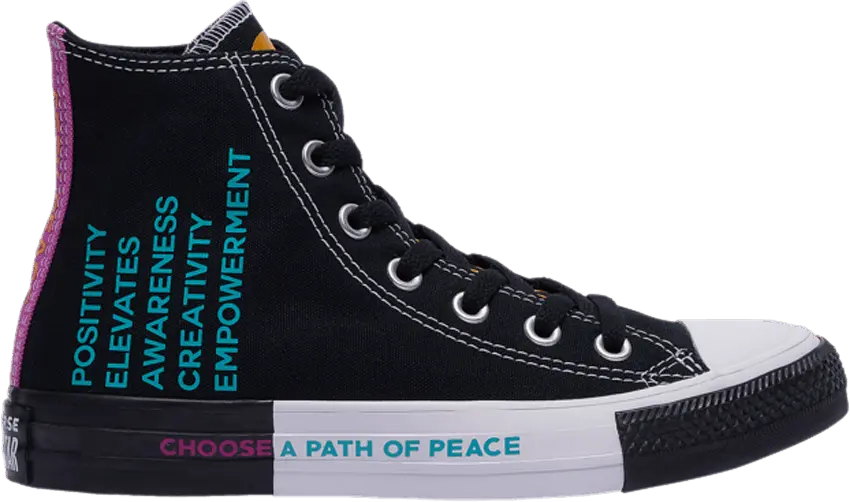  Converse Chuck Taylor All Star Hi Seek Peace Black Magenta (GS)