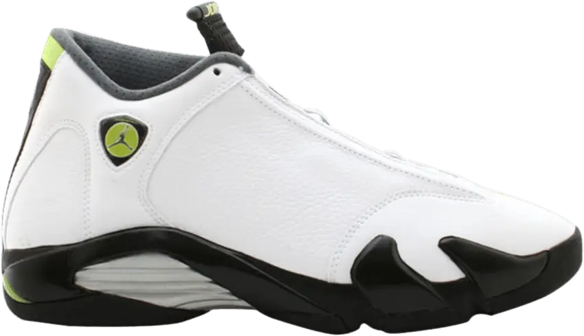  Jordan 14 Retro White Chartreuse