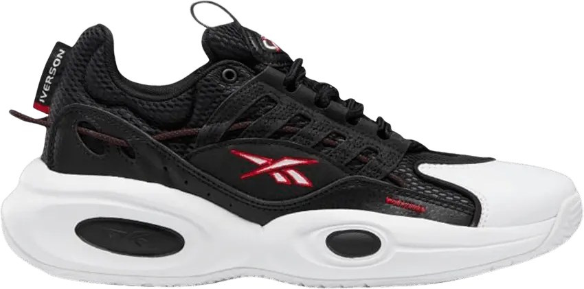  Reebok Solution Mid Black White Vector Red