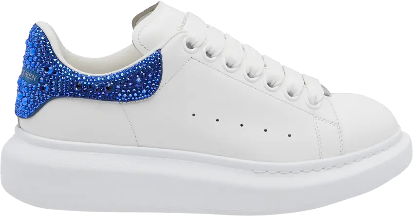  Alexander Mcqueen Alexander McQueen Oversized Sneaker &#039;Crystal Embellished - White Electric Blue Crystal&#039;