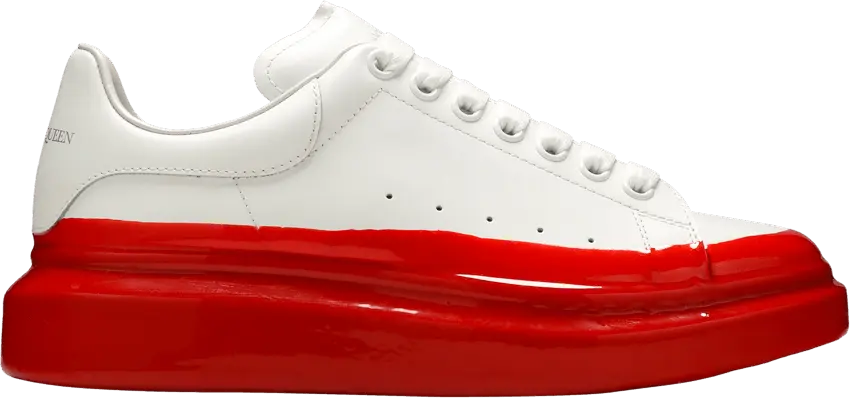  Alexander Mcqueen Alexander McQueen Oversized Sneaker &#039;Paint Dipped - White Lust Red&#039;