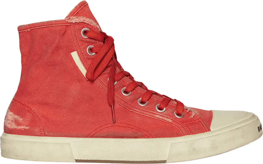 Balenciaga Paris High &#039;Destroyed - Red&#039;