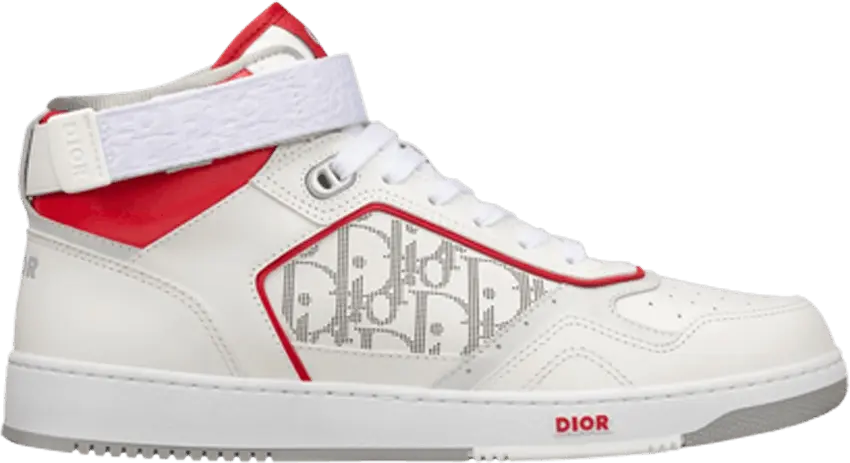  Dior B27 High &#039;Dior Oblique Galaxy - White Red&#039;