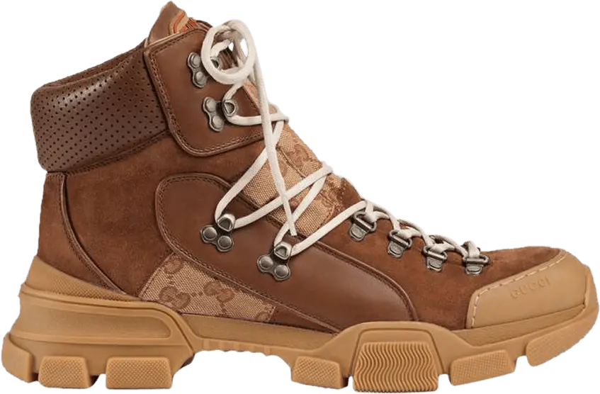  Gucci Flashtrek Leather High &#039;Brown&#039;