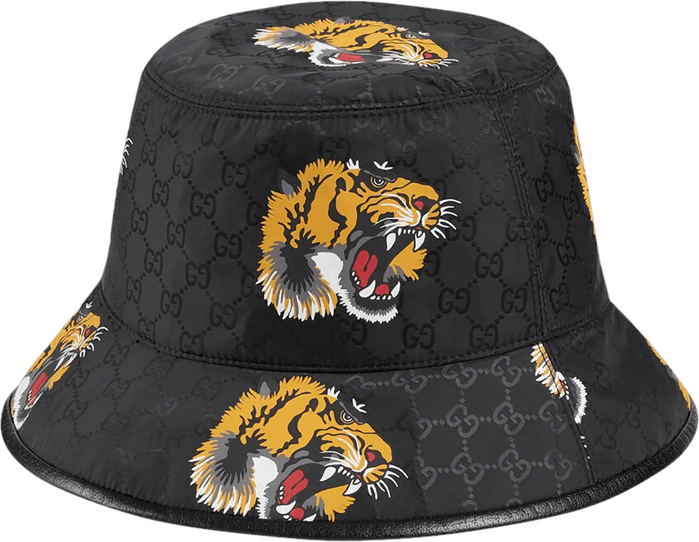  Gucci GG Bucket Hat With Tiger Print &#039;Black&#039;