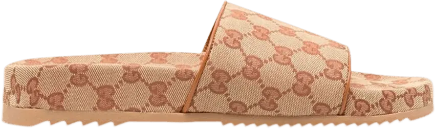  Gucci GG Canvas Slide Sandal &#039;Cognac Monogram&#039;