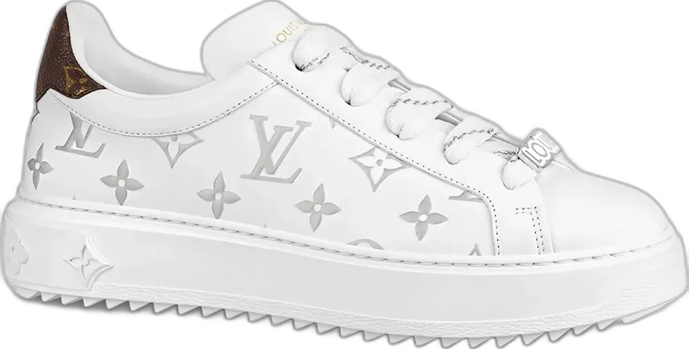  Louis Vuitton Time Out Debossed Monogram Leather White Silver (Women&#039;s)