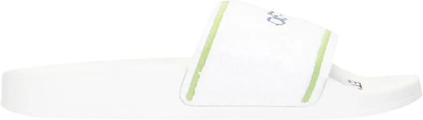  Off-White Logo Sliders &#039;Towel - White Green&#039;