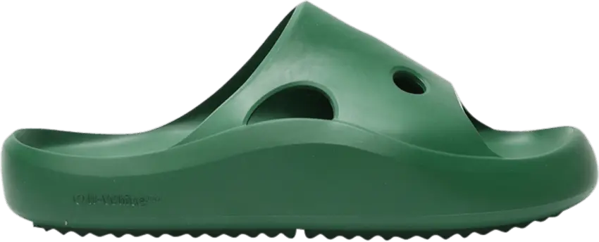 Off-White Meteor Rubber Sliders &#039;Green&#039;