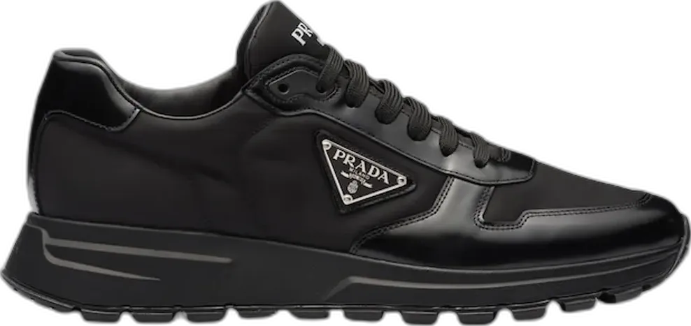  Prada PRAX 01 Sneakers Re-Nylon Brushed Leather Black Black