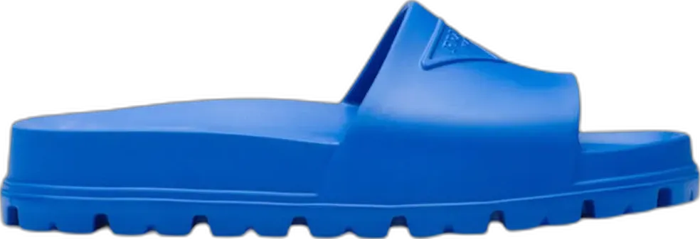  Prada Rubber Slides Light Blue