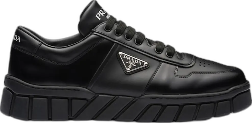  Prada Voluminous Sneakers Leather Black Black