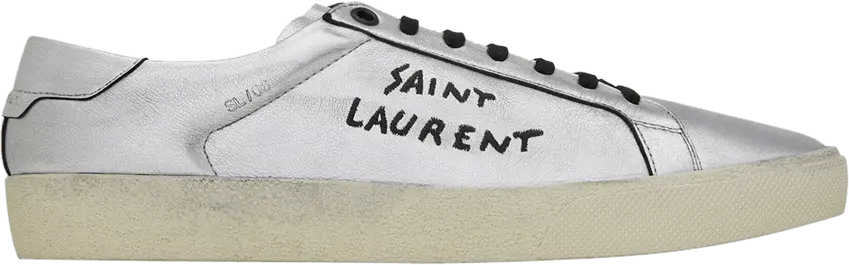  Saint Laurent Wmns Court Classic SL/06 &#039;Metallic Silver&#039;